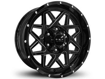 HD Off-Road Milled Gloss Black Gridlock Wheels