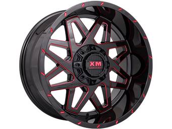 XM Offroad Black & Red XM-313 Wheels